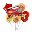 Brandweer folie ballonnen set 7 delig verjaardag 2 - 3 - 4 - 5 jaar